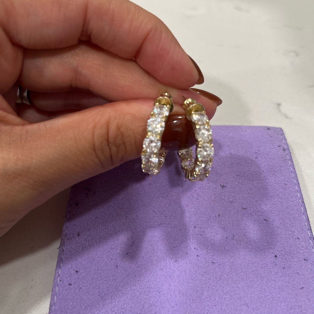 Melinda Maria Oh She Fancy 1” gold hoops